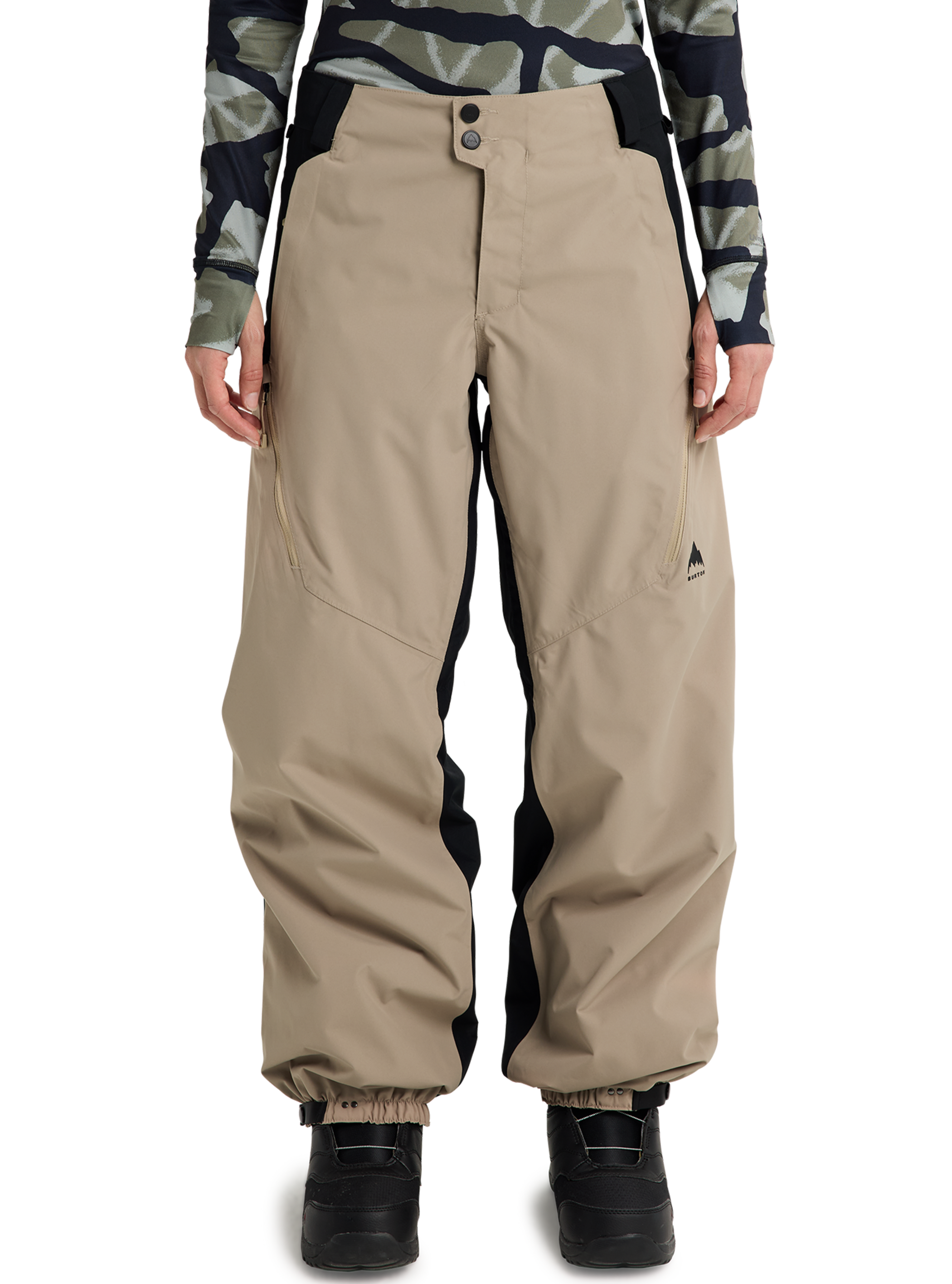 Product image of Women's Burton Reserve 2L Relaxed Pants[Variant:Summit Taupe / True Black]