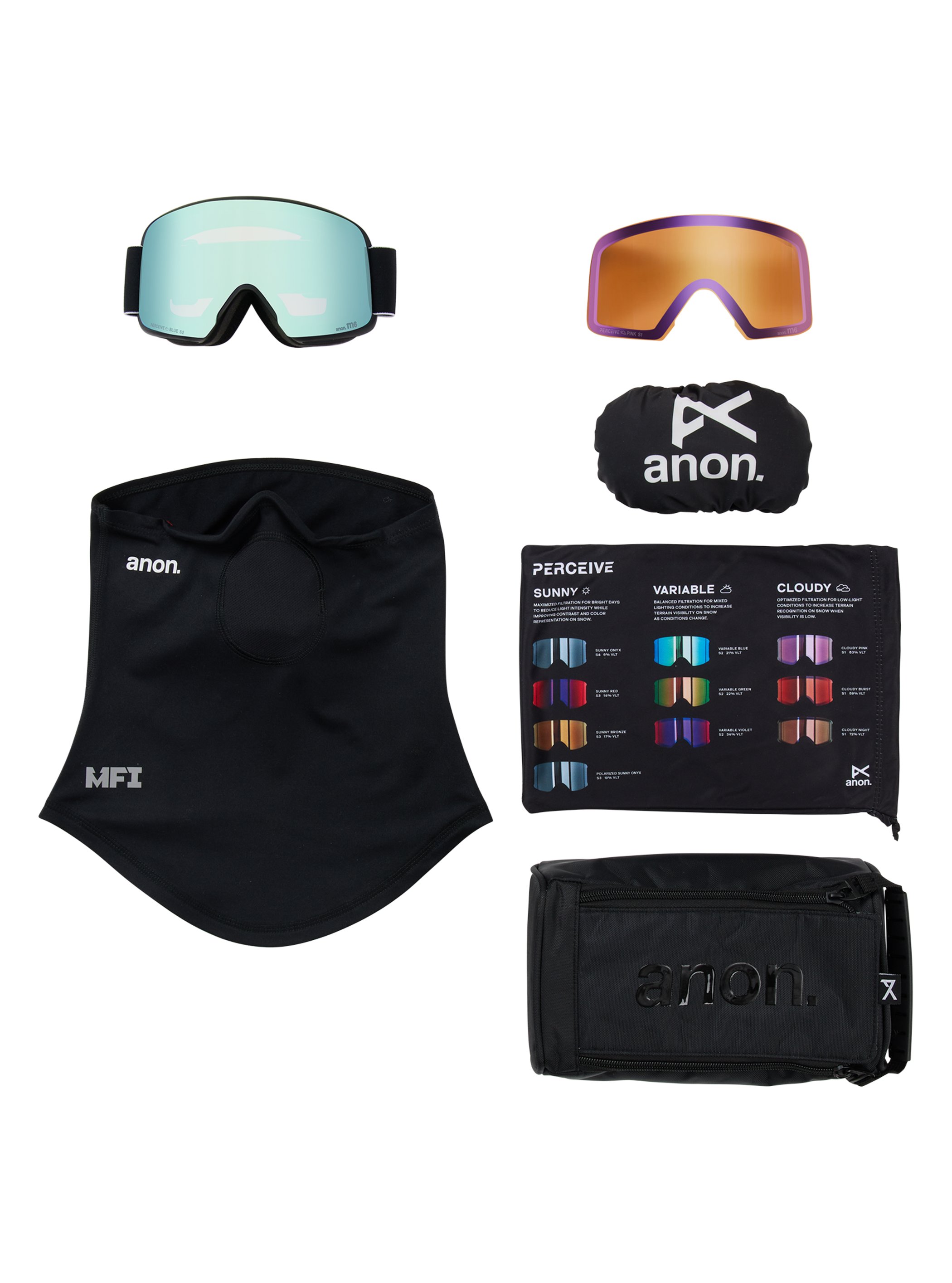 Anon M6 Brille + Zusatzbrillenglas + MFI® Face Mask