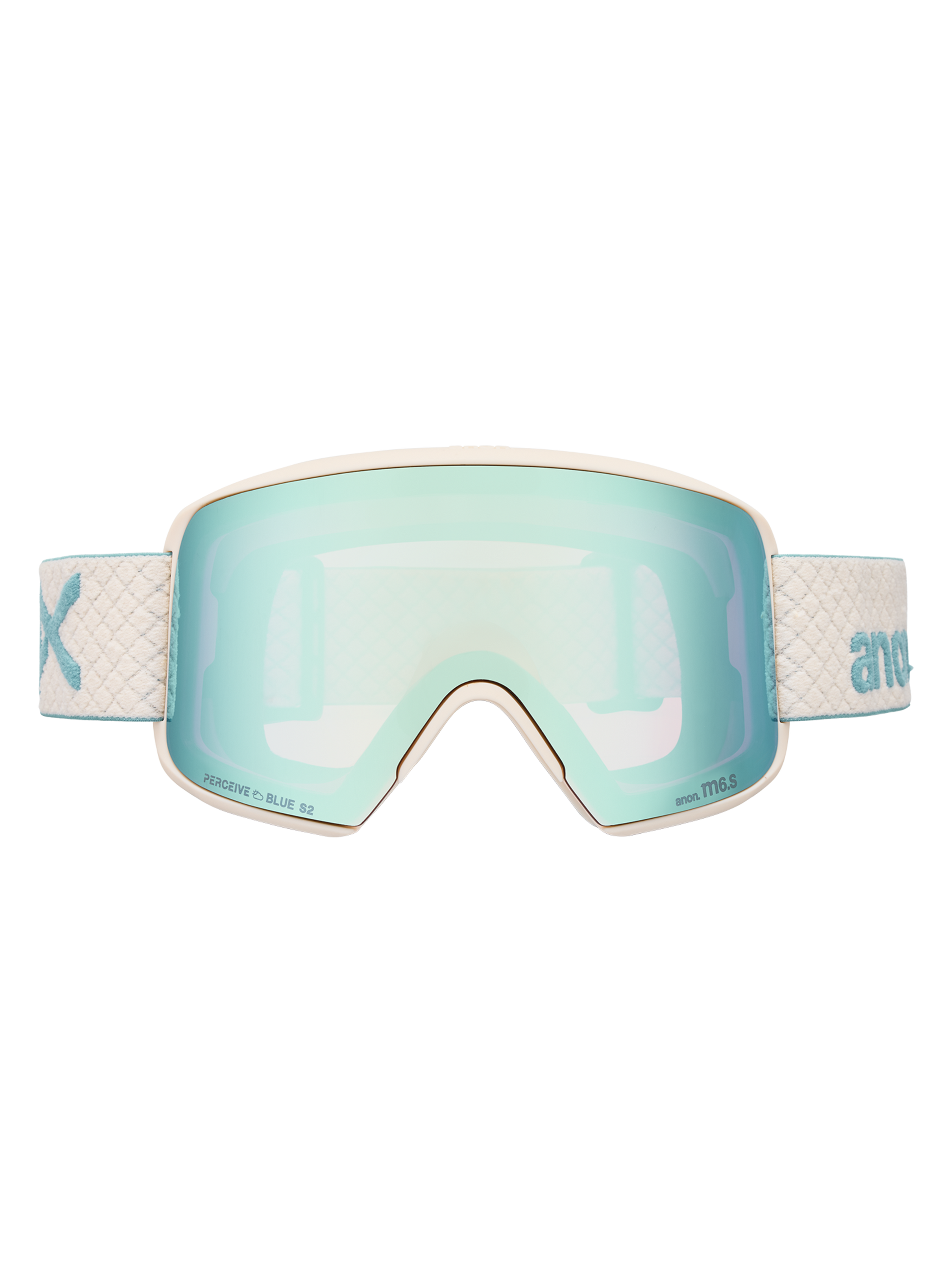 Product image of Anon M6S Goggles[Variant:Frame: Oat, Lens: Perceive Variable Blue (21% / S2), Spare Lens: Perceive Cloudy Pink (53% / S1)]