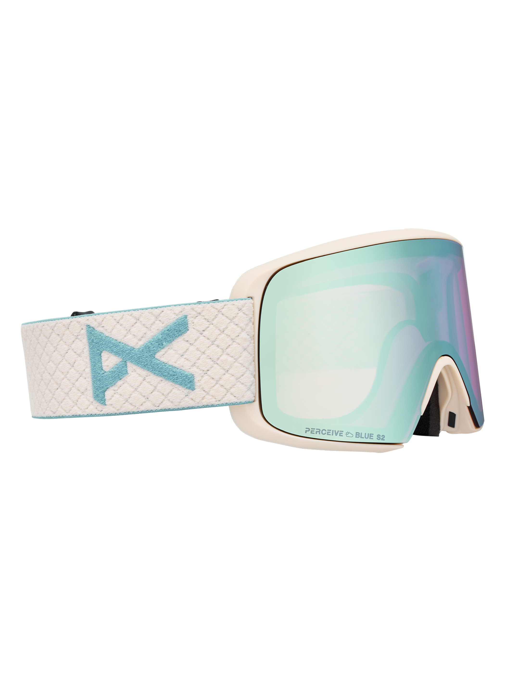 Product image of Anon M6S Goggles[Variant:Frame: Oat, Lens: Perceive Variable Blue (21% / S2), Spare Lens: Perceive Cloudy Pink (53% / S1)]