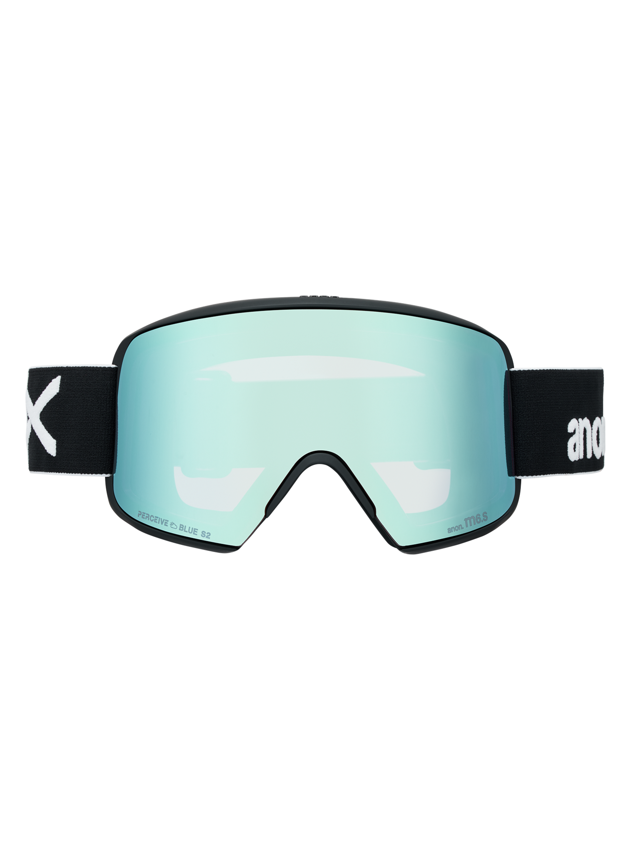 Product image of Anon M6S Goggles[Variant:Frame: Black, Lens: Perceive Variable Blue (21% / S2), Spare Lens: Perceive Cloudy Pink (53% / S1)]
