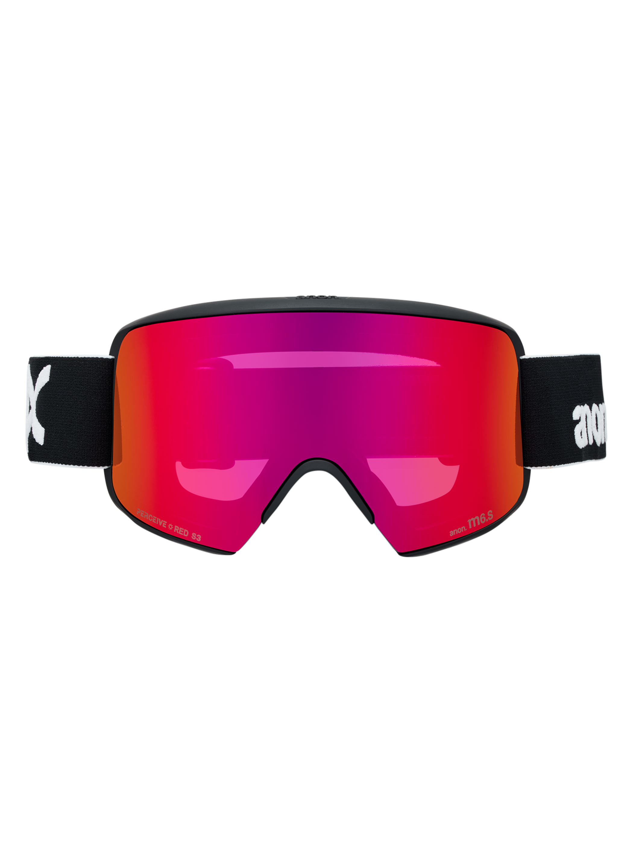 Product image of Anon M6S Goggles[Variant:Frame: Black, Lens: Perceive Sunny Red (14% / S3), Spare Lens: Perceive Cloudy Burst (59% / S1)]
