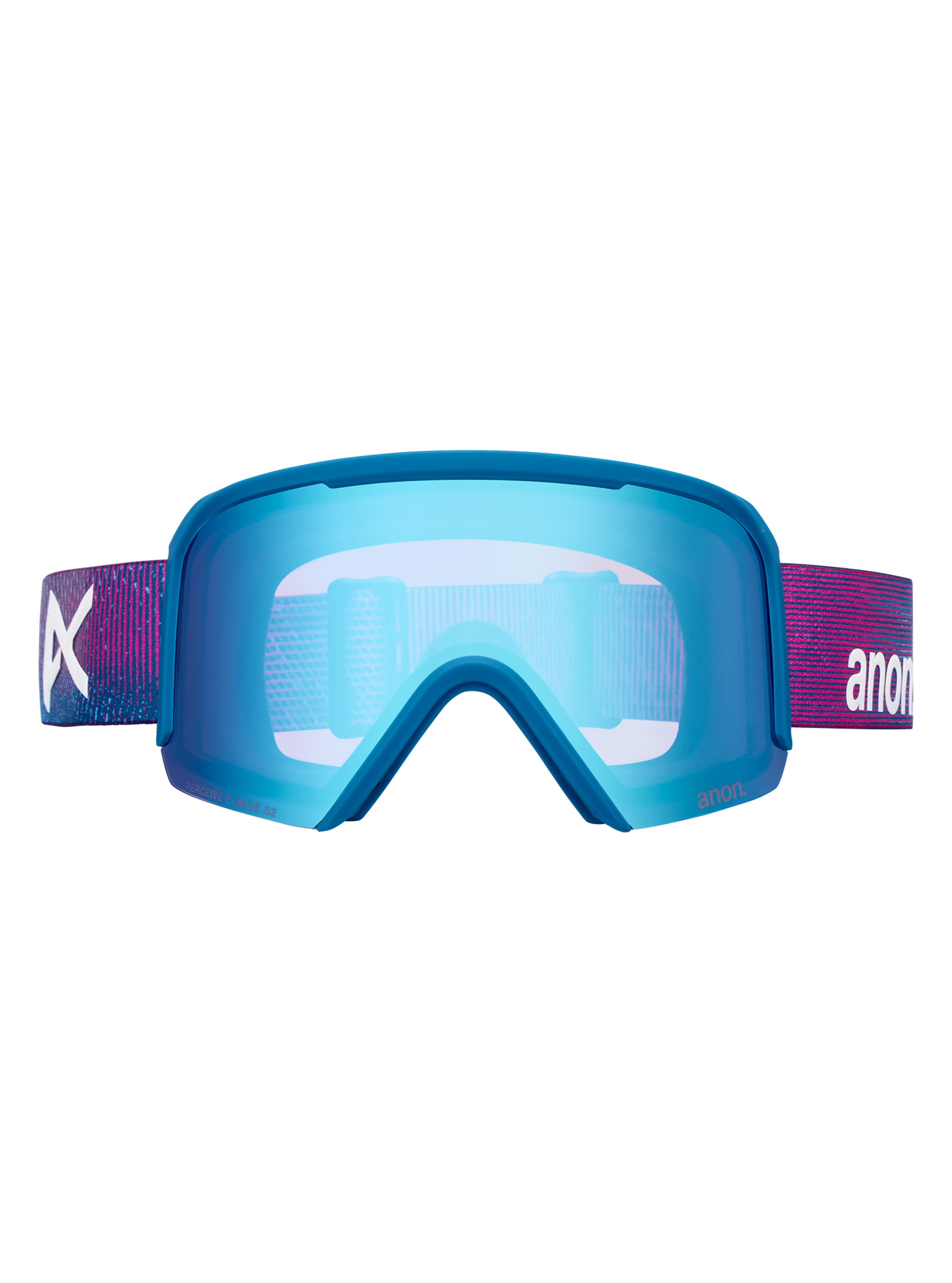 Product image of Anon Nesa S Goggles + Bonus Lens + MFI® Face Mask[Variant:Frame: Pink Denim, Lens: Perceive Variable Blue (21% / S2), Spare Lens: Perceive Cloudy Burst (59% / S1)]