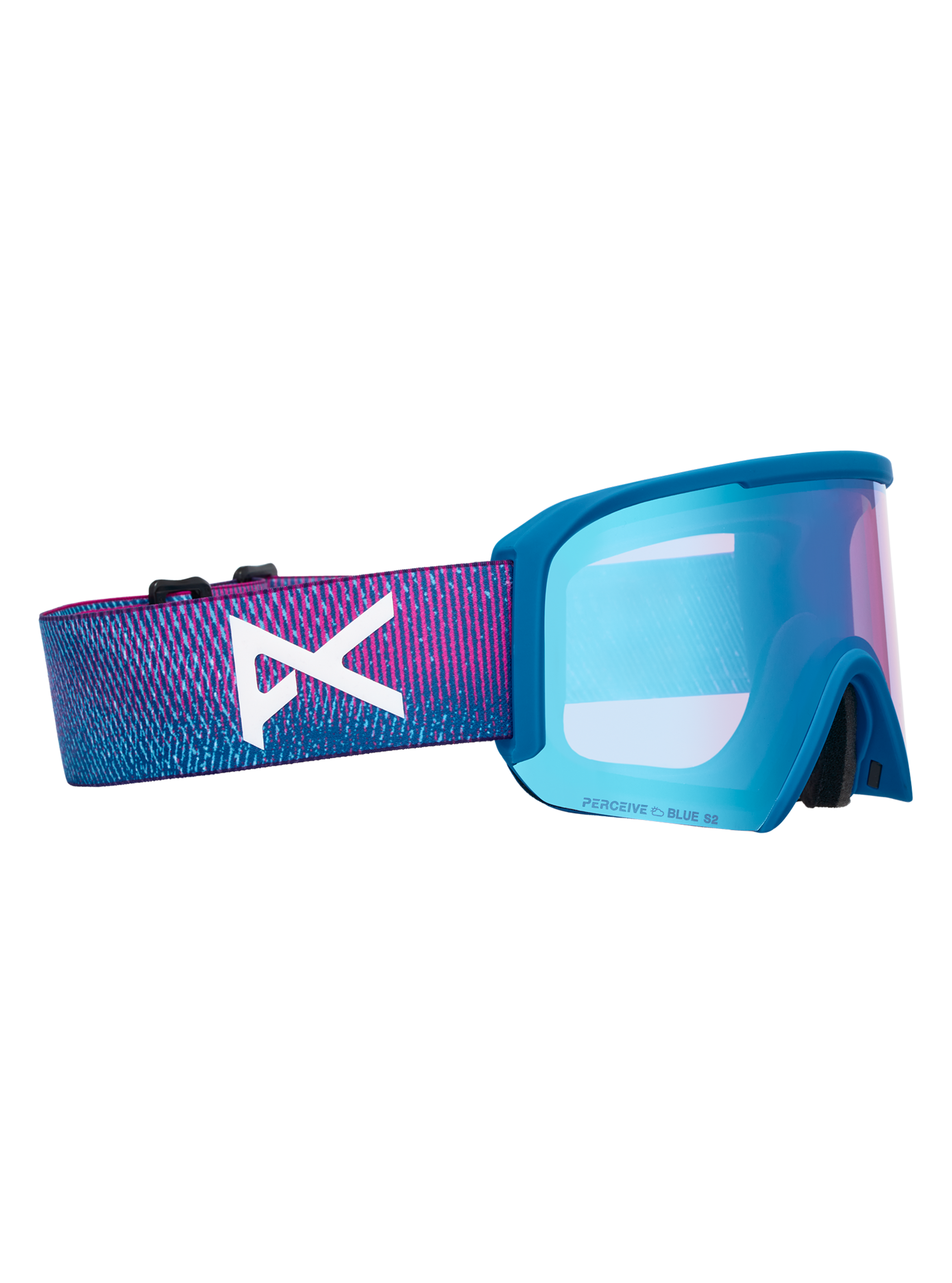 Product image of Anon Nesa S Goggles + Bonus Lens + MFI® Face Mask[Variant:Frame: Pink Denim, Lens: Perceive Variable Blue (21% / S2), Spare Lens: Perceive Cloudy Burst (59% / S1)]