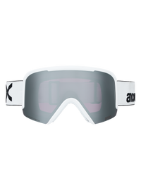 Product image of Anon Nesa S Goggles + Bonus Lens + MFI® Face Mask[Variant:Frame: White, Lens: Perceive Sunny Onyx (6% / S4), Spare Lens: Perceive Cloudy Burst (59% / S1)]
