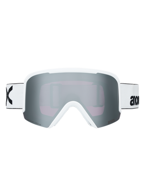 Product image of Anon Nesa S Goggles + Bonus Lens + MFI® Face Mask[Variant:Frame: White, Lens: Perceive Sunny Onyx (6% / S4), Spare Lens: Perceive Cloudy Burst (59% / S1)]