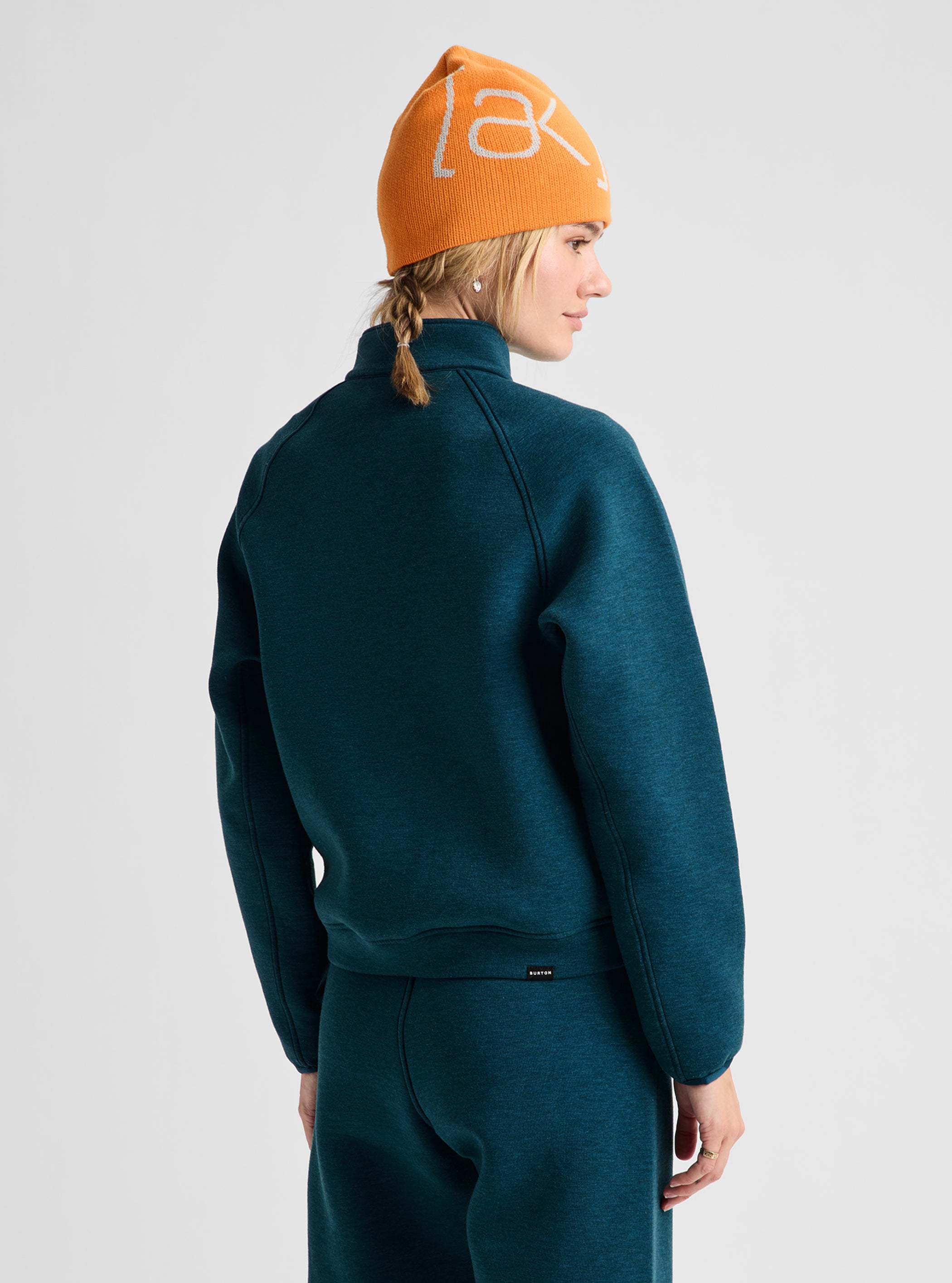 Product image of Women's Burton SpaceCloud 1/4 Zip Top[Variant:Atlantic Teal Heather]