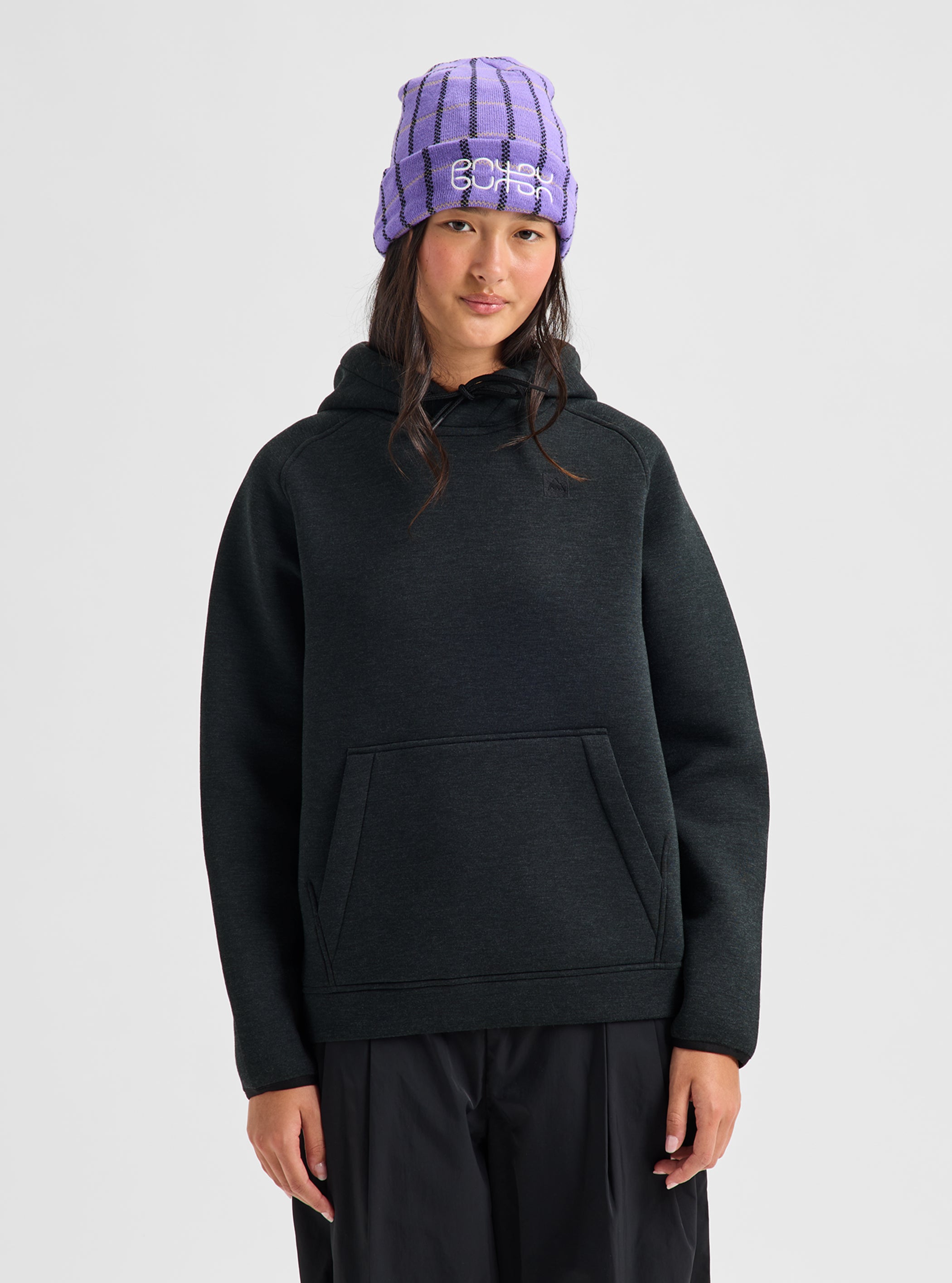 Product image of Women's Burton SpaceCloud Pullover Hoodie[Variant:True Black Heather]