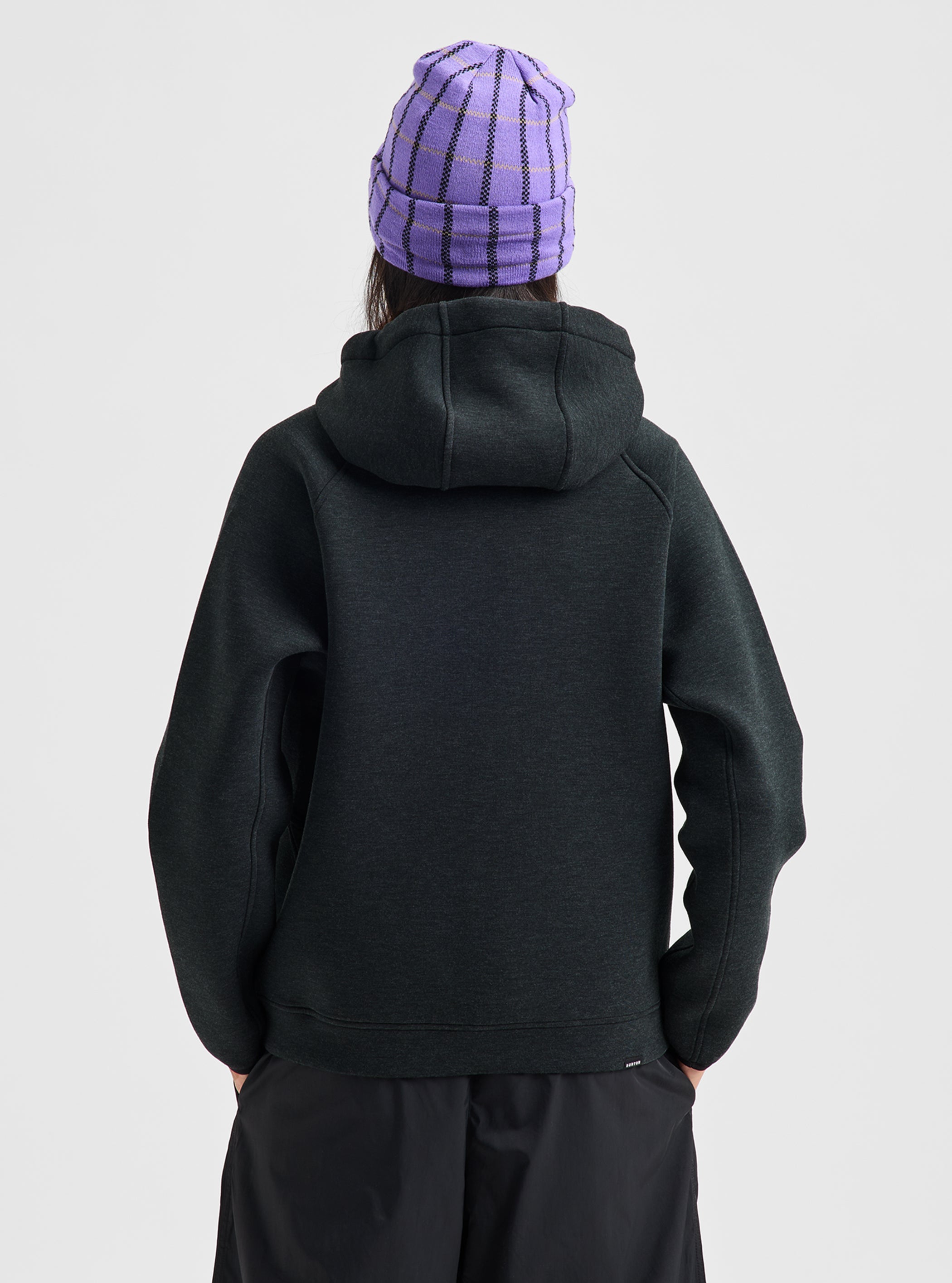 Product image of Women's Burton SpaceCloud Pullover Hoodie[Variant:True Black Heather]