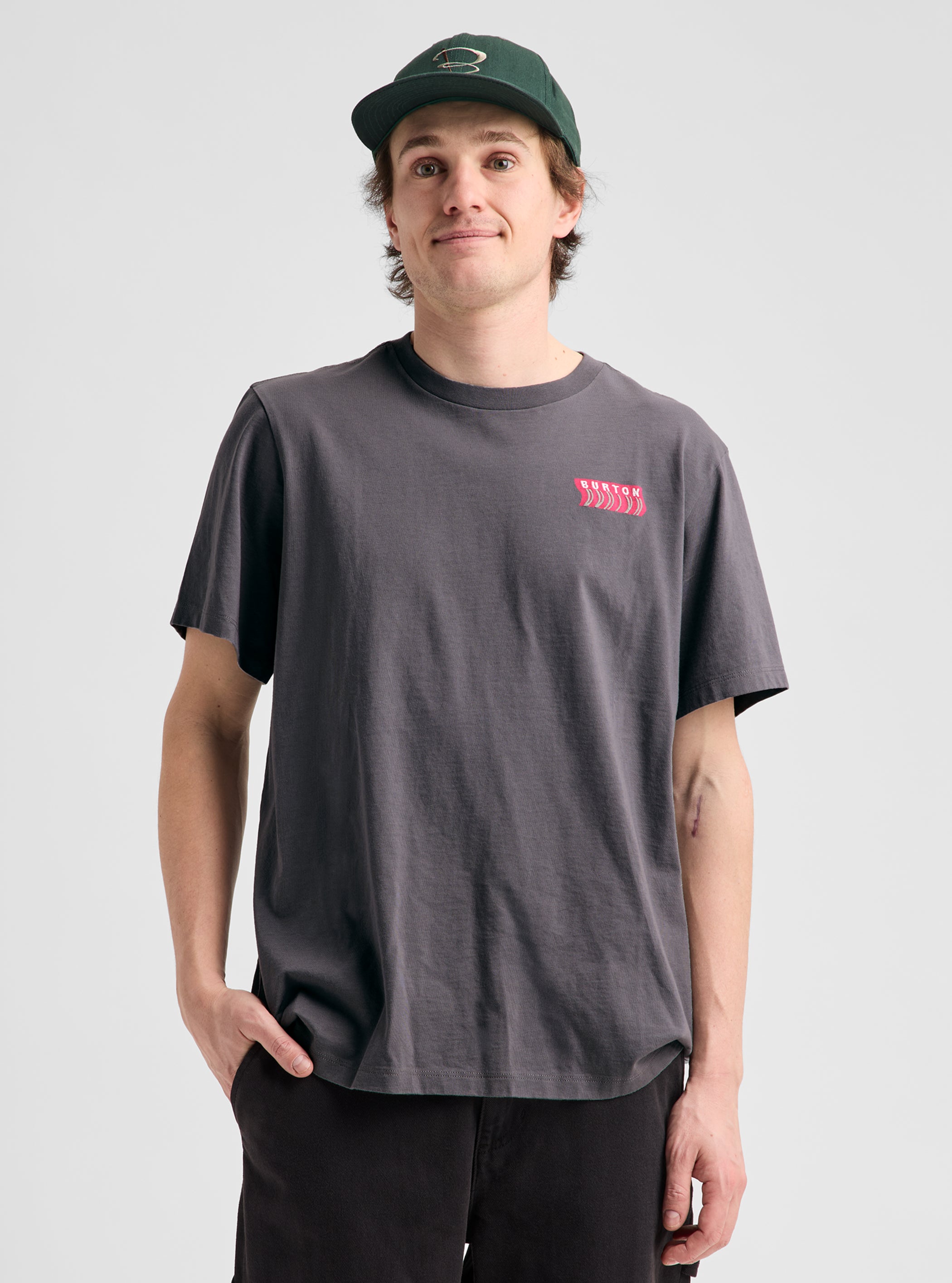 Product image of Burton Throwback 1992 Short Sleeve T-Shirt[Variant:Gotham Gray]