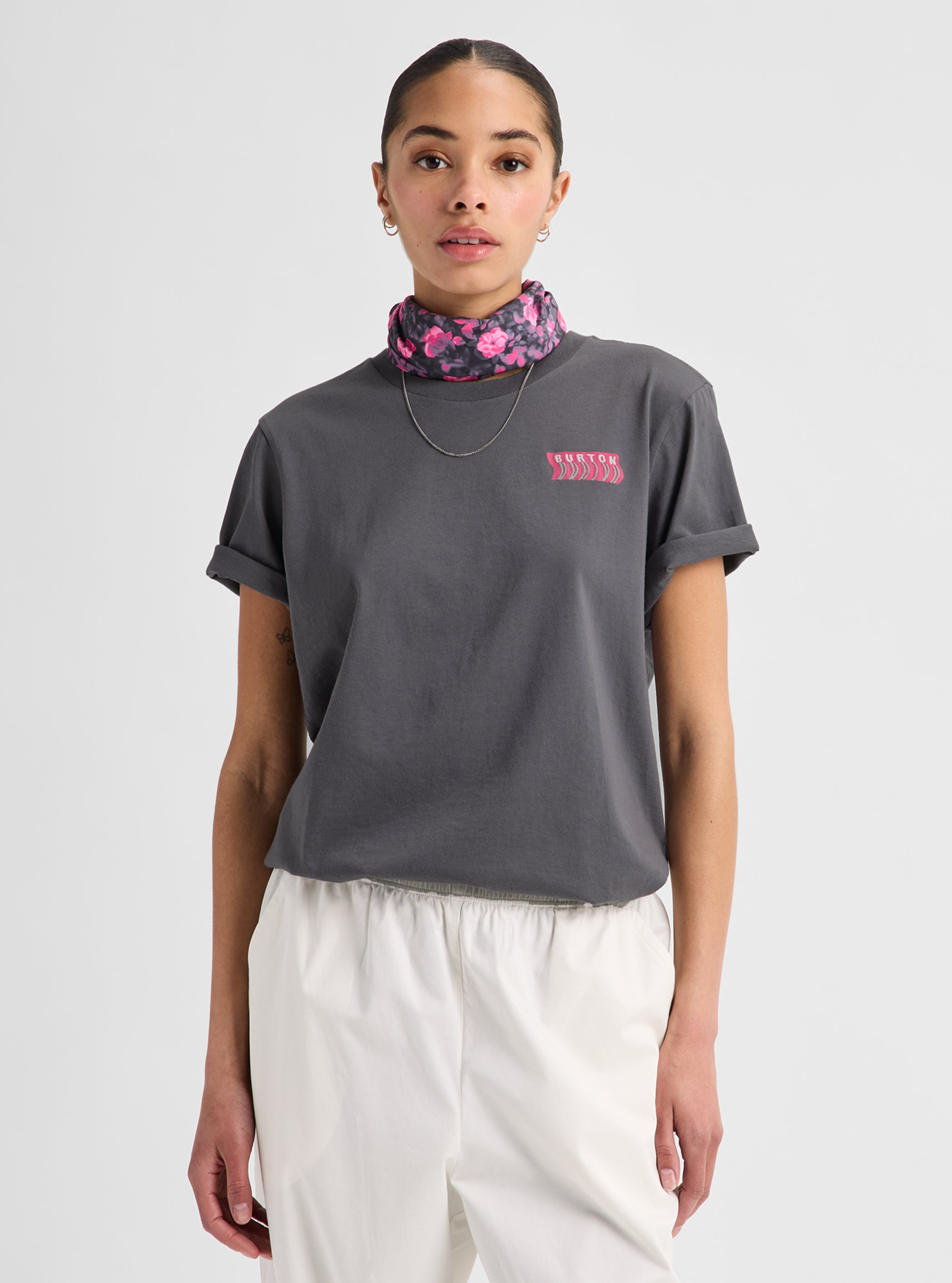 Product image of Burton Throwback 1992 Short Sleeve T-Shirt[Variant:Gotham Gray]