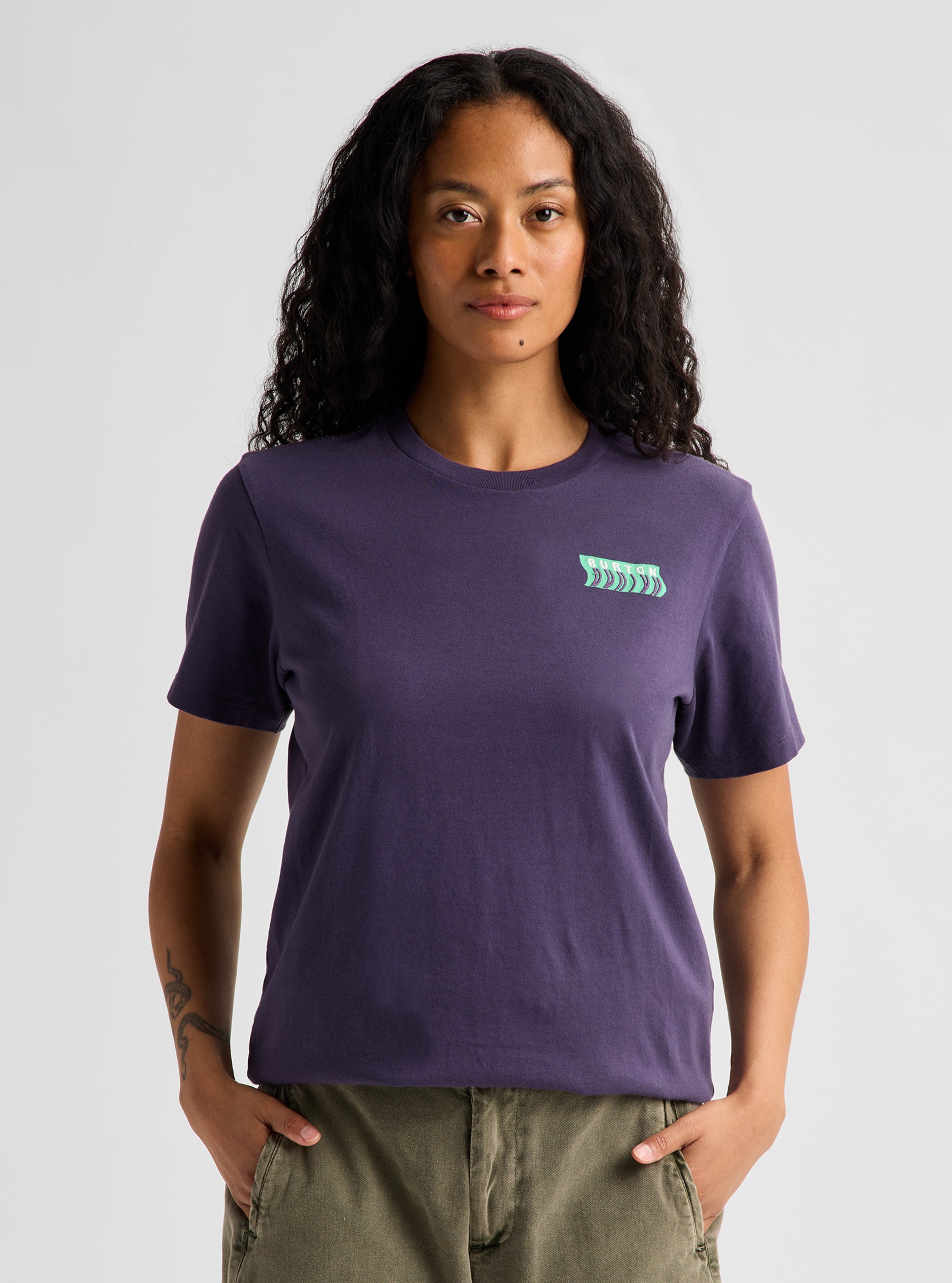 Product image of Burton Throwback 1992 Short Sleeve T-Shirt[Variant:Nightshade Purple]