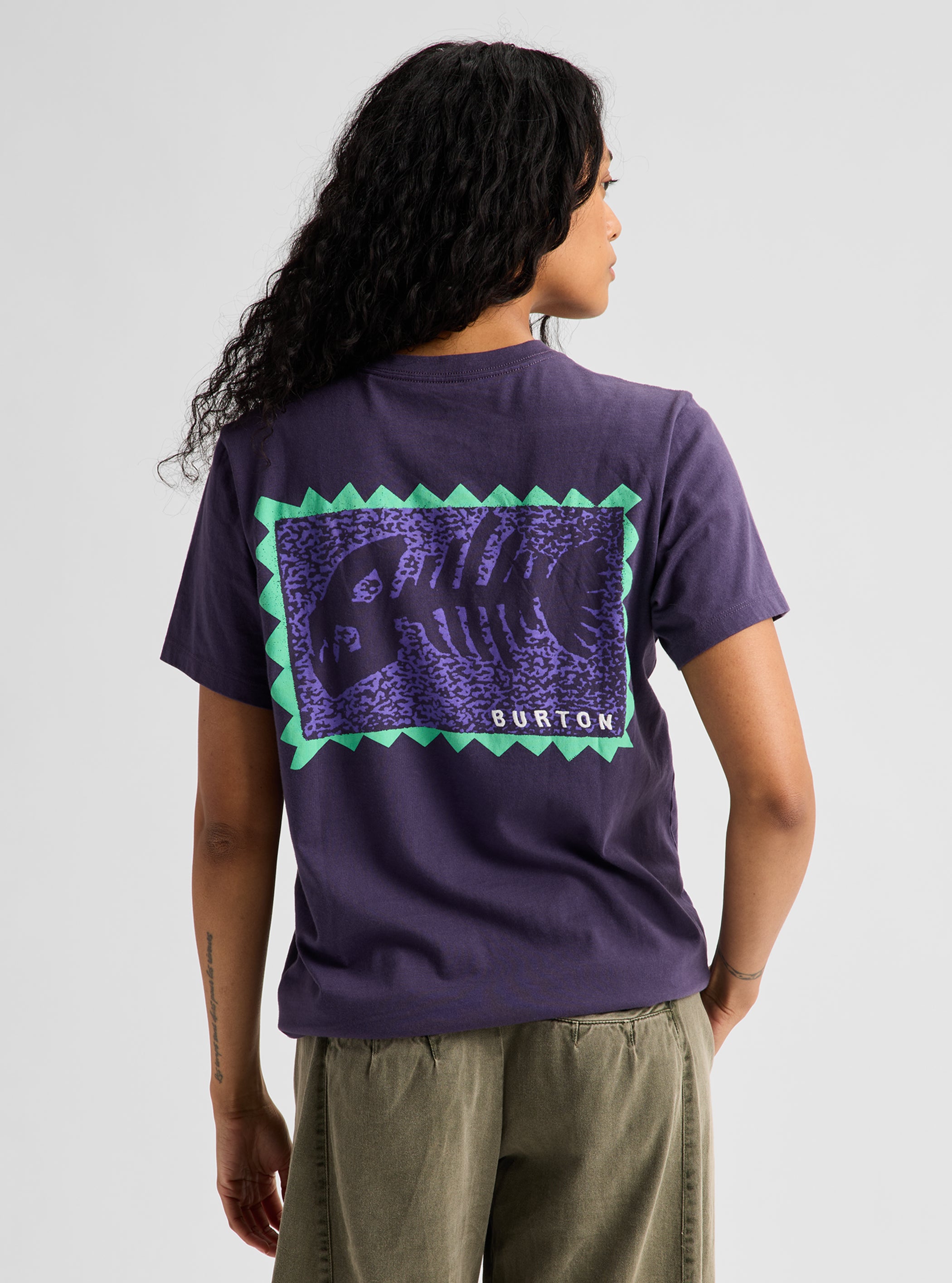 Product image of Burton Throwback 1992 Short Sleeve T-Shirt[Variant:Nightshade Purple]