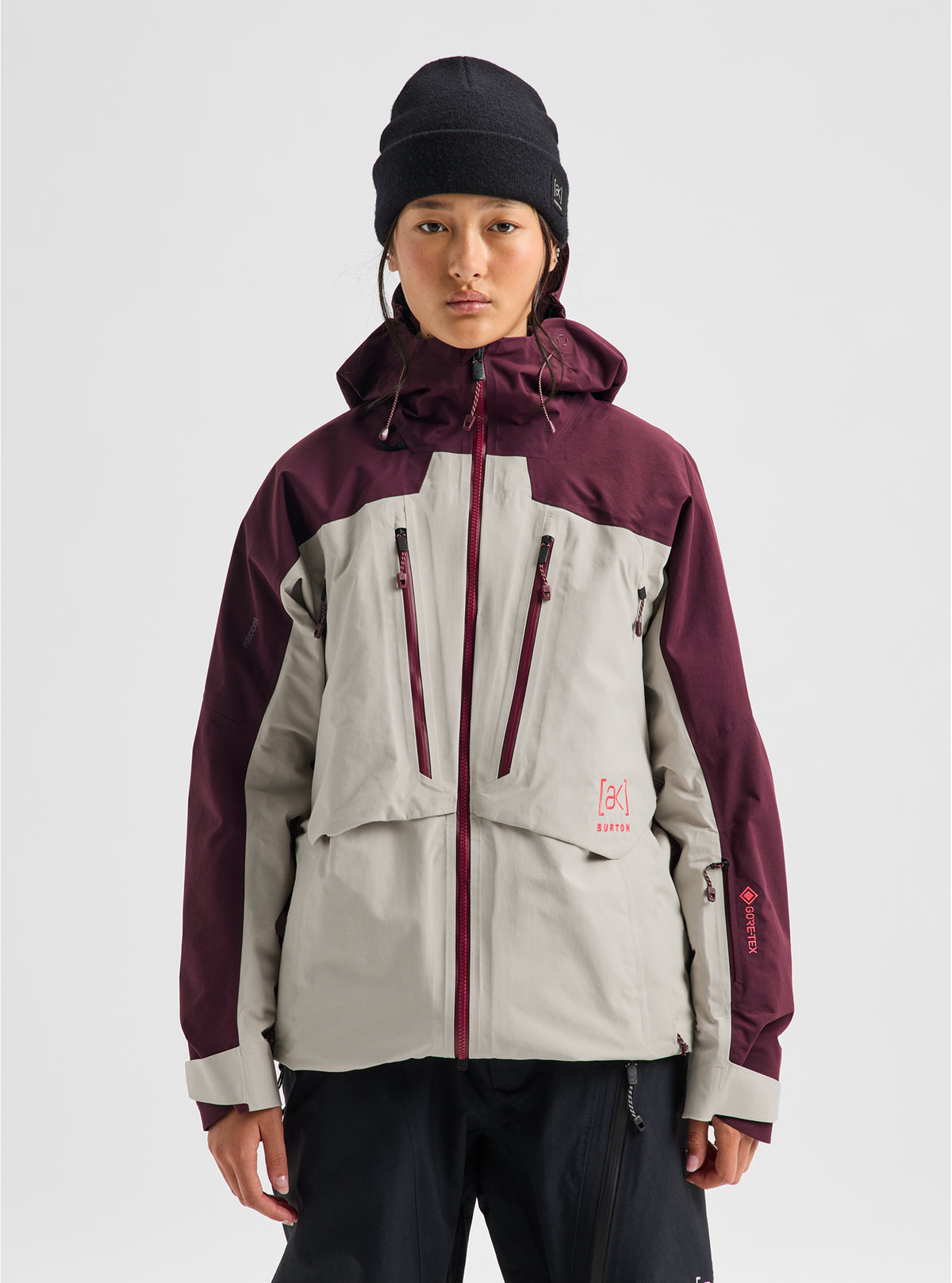Product image of Women's Burton [ak] Swash Synthetic Insulated GORE-TEX 2L Jacket[Variant:Rum Raisin / Chinchilla Gray]