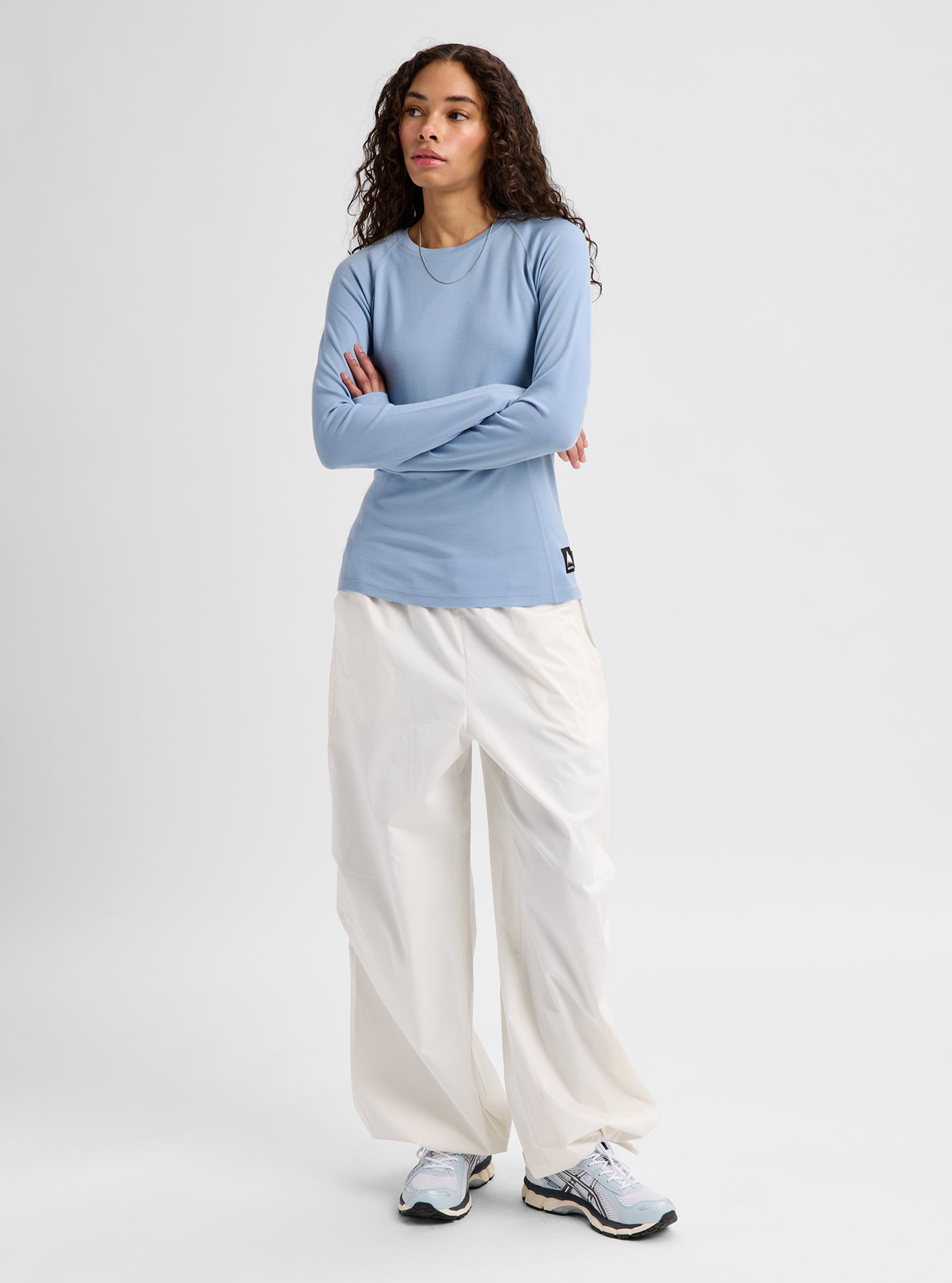Damen Merino Blend Midweight Base Layer Crew