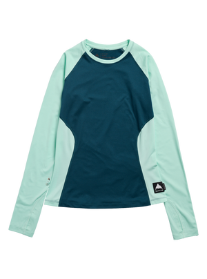 Product image of Women's Burton Synthetic Midweight Base Layer Crew[Variant:Atlantic Teal / Spring Frost]