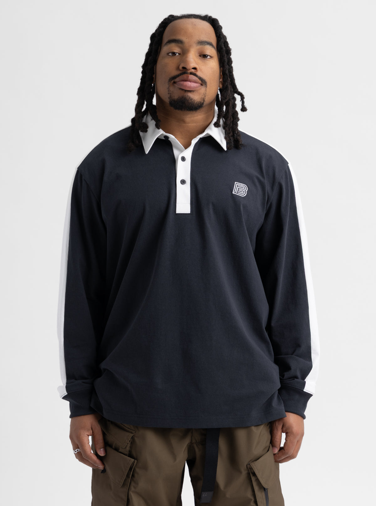 Product image of Men's Burton Rugby Shirt[Variant:True Black / Stout White]