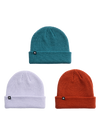 Product image of Burton DND Beanie (3 Pack)[Variant:Atlantic Teal / Spiced Chai / Moondust Purple]