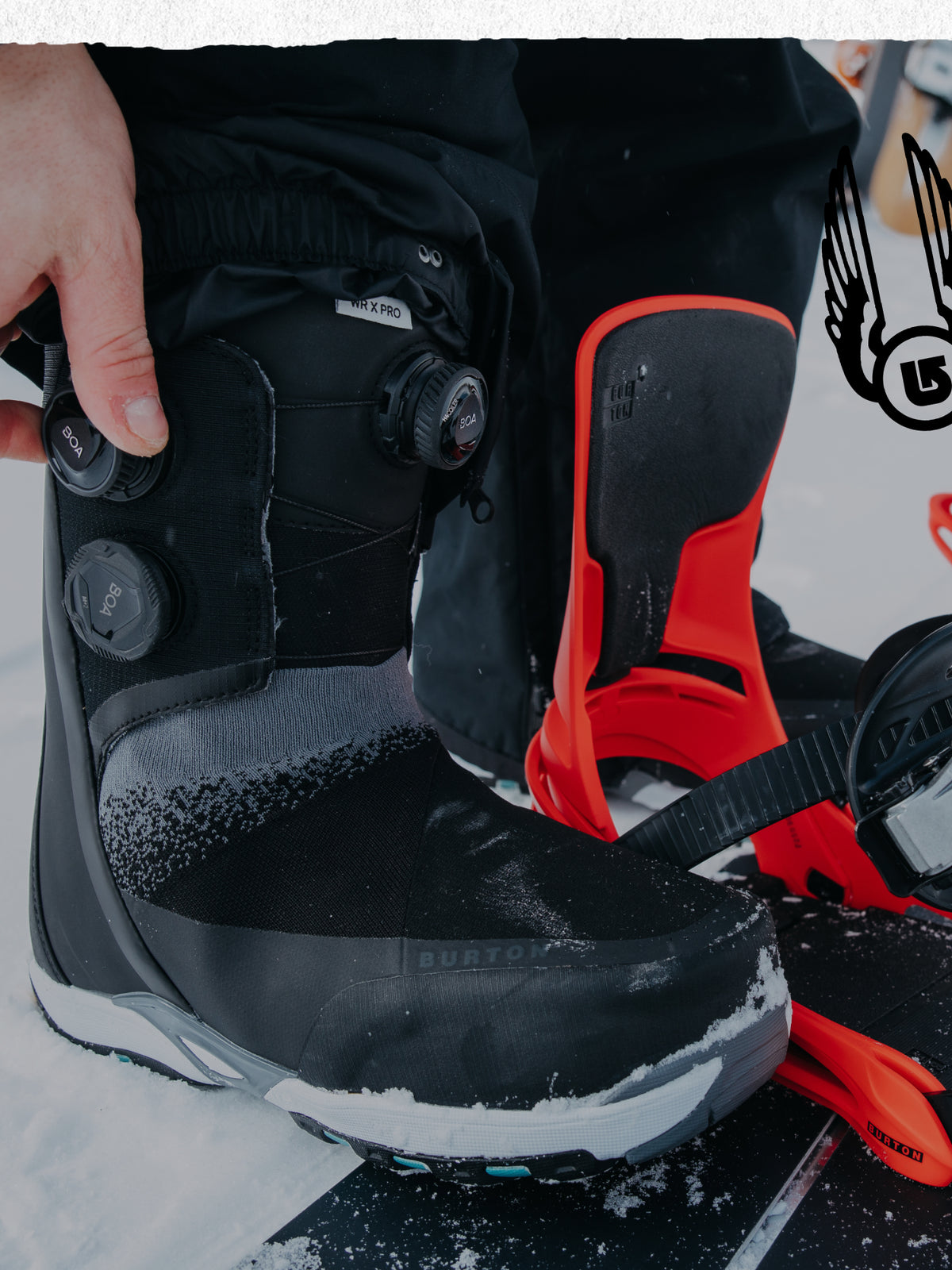 Image of Burton snowboard boots.